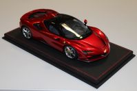 BBR Models  Ferrari Ferrari SF90 Spider Closed Roof - ROSSO FUOCO / BLACK - Red Metallic