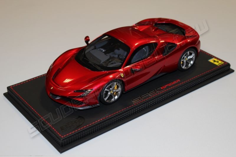 BBR Models  Ferrari Ferrari SF90 Spider Closed Roof - ROSSO FUOCO - Red Metallic