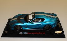 BBR Models  Ferrari #        Ferrari 812 Competizione - EMPEROR BLUE MATT- Red Matt