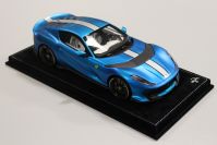 BBR Models  Ferrari #        Ferrari 812 Competizione - EMPEROR BLUE MATT- Red Matt