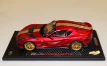 BBR Models  Ferrari #        Ferrari 812 Competizione - ROSSO FUOCO / GOLD - Red Matt