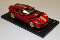 BBR Models  Ferrari #        Ferrari 812 Competizione - ROSSO FUOCO / GOLD - Red Matt