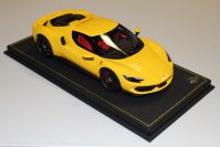 BBR Models  Ferrari Ferrari 296 GTB - GIALLO MODENA / CARBON Yellow Modena