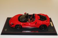 BBR Models  Ferrari #    Ferrari 296 GTS - ROSSO CORSA / CARBON- Rosso Corsa
