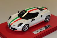 BBR Models  Alfa Romeo Alfa Romeo 4C - MOSCOW - MATT PEARL WHITE - White Avus Matt