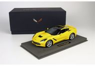 BBR Models 2013 Corvette Corvette Stingray C7 - YELLOW / CARBON - Yellow