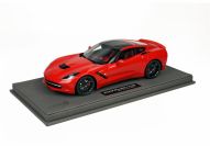 BBR Models 2013 Corvette Corvette Stingray C7 - RED / CARBON - Red / Carbon Roof