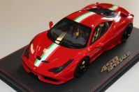 BBR Models 2013 Ferrari Ferrari 458 Speciale - RED / ITALIAN FLAG - Rosso Corsa