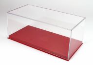 BBR Models  Universal BBR - VITRINE / DISPLAY CASE - RED ALCANTARA - Transparent