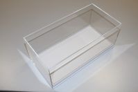 BBR Models  Universal BBR - VITRINE / DISPLAY CASE - WHITE LEATHER - Transparent