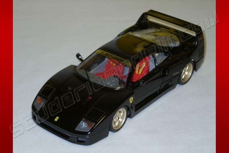 Bburago Ferrari F40 Black Autodrom Scuderiamodelli