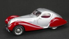 CMC Exclusive 1937 Talbot Talbot-Lago Coupé T150 C-SS - SILVER / RED - Silver / Red