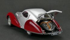 CMC Exclusive 1937 Talbot Talbot-Lago Coupé T150 C-SS - SILVER / RED - Silver / Red