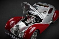 CMC Exclusive 1937 Talbot Talbot-Lago Coupé T150 C-SS - SILVER / RED - Silver / Red