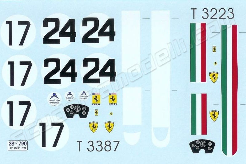 Décalcomanies / Stickers Ferrari F1 - Échelle 1/18 - Marque Carpena - Occasion