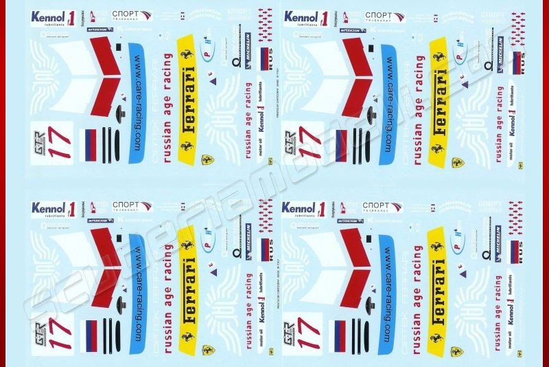 MGM 2005 Ferrari Decal 550 GT Russian Age #17 Blue