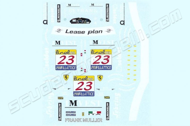 MGM 2002 Ferrari Decal 550 GT Team BMS #23 Red