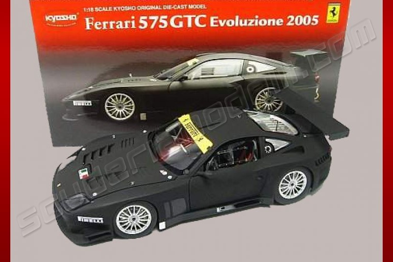 1/18 Kyosho Ferrari 575 GTC 2005 Evoluzione EVO Matte Black Matte Paint 