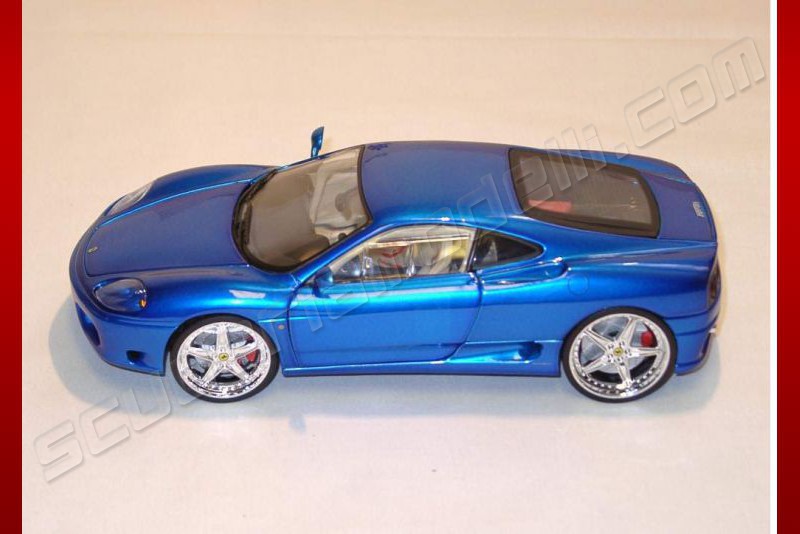 Ferrari 360 Modena Challange #5 blau blue metallic 1:18 HotWheels 