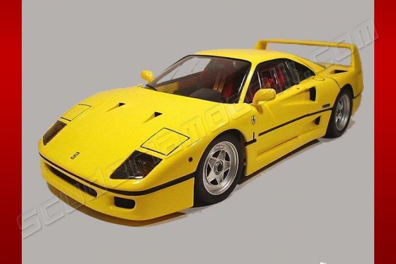 Mattel Hot Wheels Ferrari F40 Yellow Scuderiamodelli