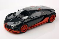 MR Collection 2010 Bugatti Bugatti Veyron Super Sport - CARBONIUM / TANGERINE Black Carbonium