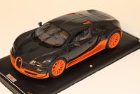 MR Collection 2010 Bugatti Bugatti Veyron Super Sport - CARBONIUM / TANGERINE Black Carbonium