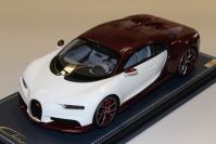 MR Collection  Bugatti Bugatti Chiron - RED CARBON / GLACIER - Red / White