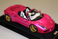 MR Collection  Ferrari Ferrari 488 Spider - PINK FLASH / GOLD - #05/05 Pink Flash