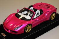 MR Collection  Ferrari Ferrari 488 Spider - PINK FLASH / GOLD - #05/05 Pink Flash