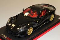 MR Collection  Ferrari Ferrari F12 TDF - BLACK MET / GOLD WHEELS - Black Metallic