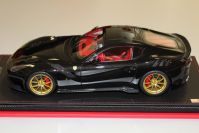 MR Collection  Ferrari Ferrari F12 TDF - BLACK MET / GOLD WHEELS - Black Metallic