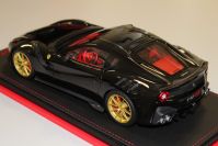 MR Collection  Ferrari Ferrari F12 TDF - BLACK MET / GOLD WHEELS - Black Metallic