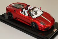MR Collection 2008 Ferrari Ferrari F430 Spider 16M - RED METALLIC - CARBON / SIGNATURE Red Metallic