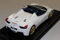 MR Collection 2011 Ferrari Ferrari 458 Italia Spider - PEARL WHITE #01 LUXURY- Pearl White