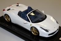 MR Collection 2011 Ferrari Ferrari 458 Italia Spider - PEARL WHITE #01 LUXURY- Pearl White