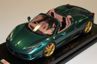 MR Collection 2011 Ferrari Ferrari 458 Italia Spider - VERDE PINO - CARBON SIGNATURE Green Pino