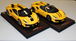 MR Collection  Ferrari Ferrari 488 PISTA - SIBLING - GIALLO TRISTRATO - Yellow Tristrato / Black