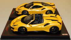 MR Collection  Ferrari Ferrari 488 PISTA - SIBLING - GIALLO TRISTRATO - Yellow Tristrato / Black