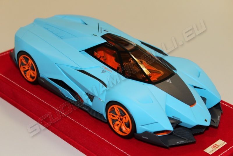 Lamborghini Egoista Front Water Car 2014 Blue Neon Panda