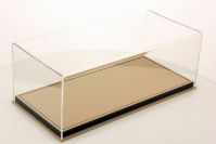 MR Collection  Universal MR - VITRINE / DISPLAY CASE - BEIGE LEATHER - Transparent