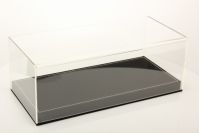MR Collection  Universal MR - VITRINE / DISPLAY CASE - BLACK ALCANTARA - Transparent