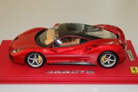 BBR Models 2015 Ferrari Ferrari 488 GTB - RED ENZO / CARBON ROOF - Red Metallic / Carbon