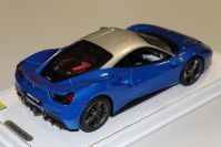 BBR Models 2015 Ferrari Ferrari 488 GTB - BLUE MET / SILVER ROOF - #01/15 Blue / Silver