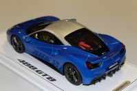 BBR Models 2015 Ferrari Ferrari 488 GTB - BLUE MET / SILVER ROOF - #01/15 Blue / Silver