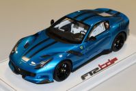 BBR Models  Ferrari Ferrari F12 TDF - BLUE EMPEROR / BLACK STRIPE - #1/5 Red Matt