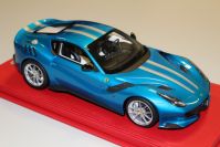 BBR Models  Ferrari Ferrari F12 TDF - BLUE EMPEROR / SILVER STRIPE Red Matt