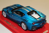 BBR Models  Ferrari Ferrari F12 TDF - BLUE EMPEROR / SILVER STRIPE Red Matt