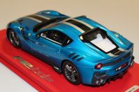 BBR Models  Ferrari Ferrari F12 TDF - BLUE EMPEROR / BLACK SILVER STRIPE #1/3 Red Matt