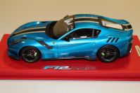 BBR Models  Ferrari Ferrari F12 TDF - BLUE EMPEROR / BLACK SILVER STRIPE #1/3 Red Matt