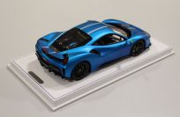 BBR Models  Ferrari Ferrari 488 PISTA - BLUE EMPEROR MATT / SILVER Red Matt